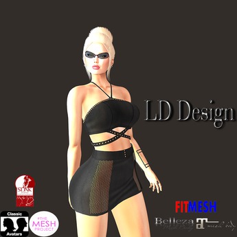 Second Life Marketplace - LD Design _ Eva Denim Top with Skirt