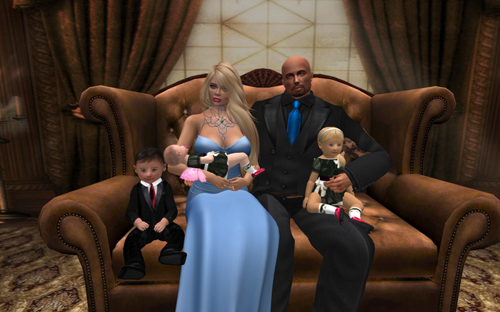 GoDiva Zooby Family Formal Sit Prop Pose