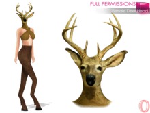 Full Perm Fitmesh Female Deer Head - Ocacin Special