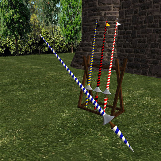 Medieval knight: Staets de Monrion jousting lance (white - blue)