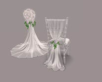 Wedding Chair - Animated & Pillar - Lace Sheer