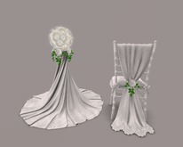 Wedding Chair - Animated & Pillar - Damask