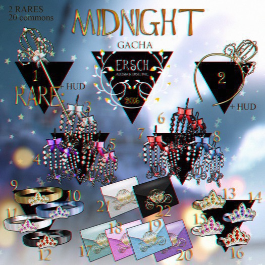 ERSCH - Midnight Gacha 06 Earrings (Black\Red))