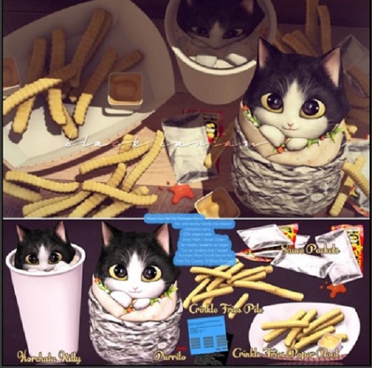 *[Black Bantam] Sauce Packet Spill Decor