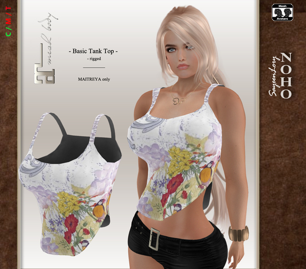 [noho] Basic Tank Top - Maitreya flowers
