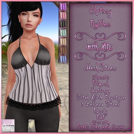 Chrissy Top With Hud Ruffles