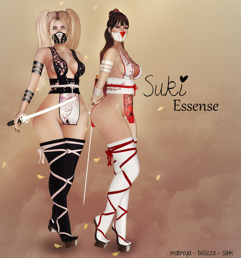 :ESSENCE:SUKI OUTFIT/BLACK/PINK