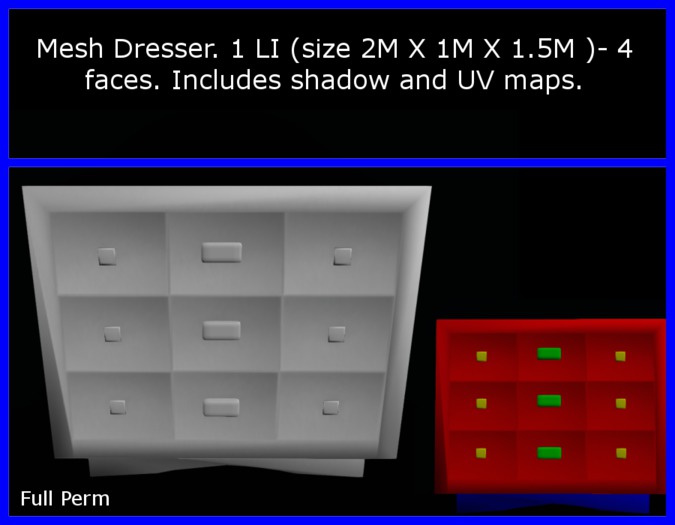 Mesh Dresser 1 Full Perm - boxed