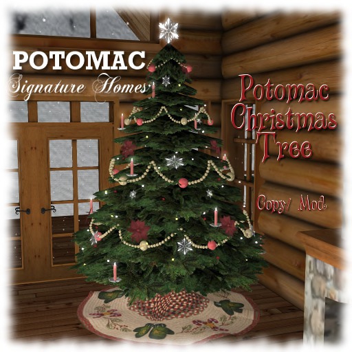 Second Life Marketplace Potomac Dark Green Spruce Christmas Tree