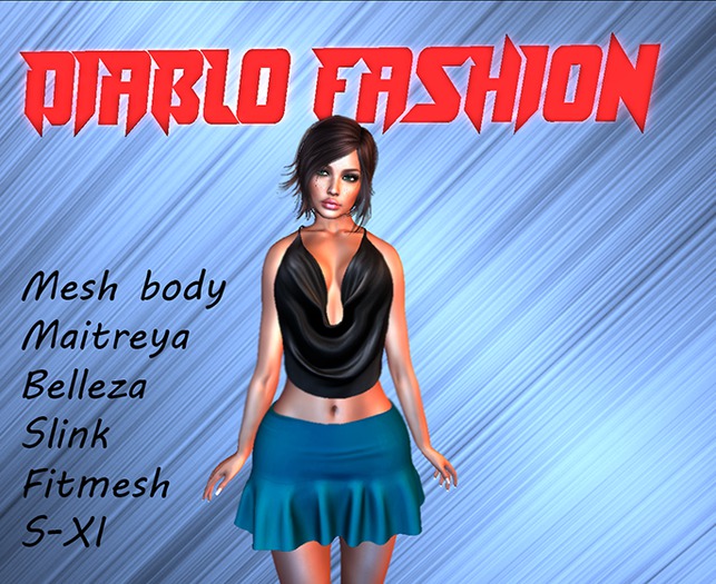 Diablo fashion mini skirt Blue 