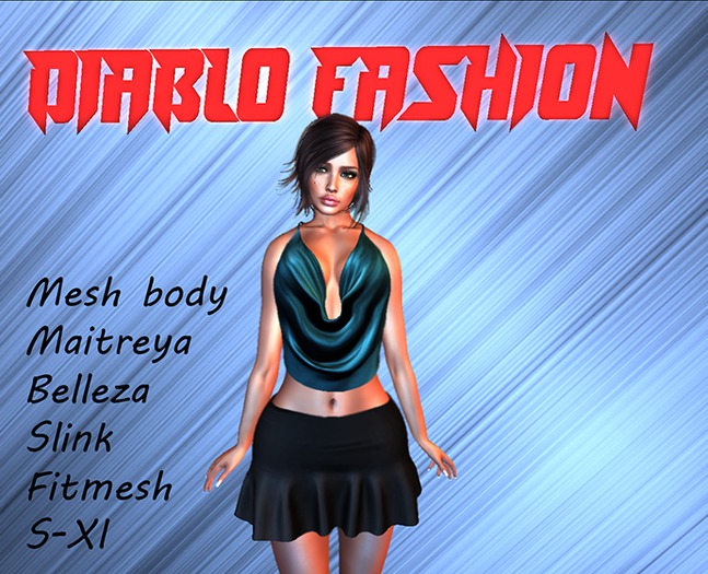 Diablo Neck crop top Green