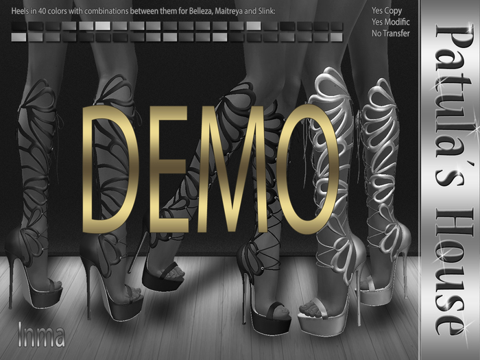 * (PH) Inma Heels (40 colors) DEMO.