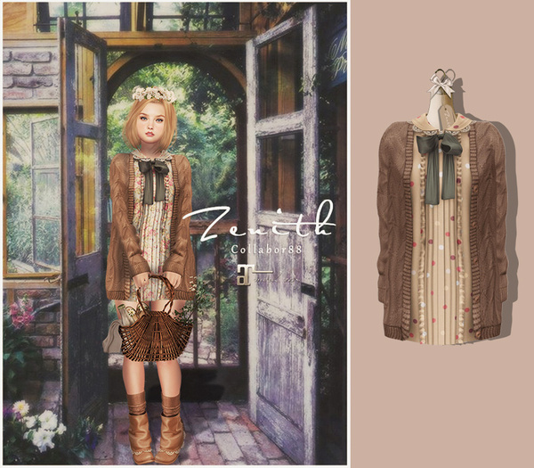 =Zenith=Spring Sweater Dress (Choco) -Maitreya