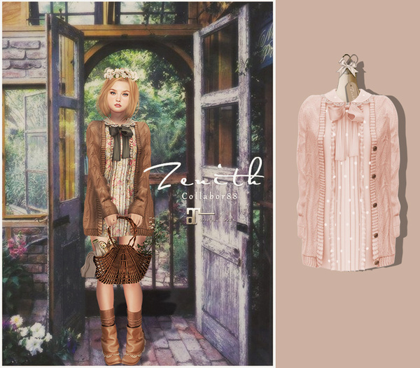=Zenith=Spring Sweater Dress (Rose) -Maitreya