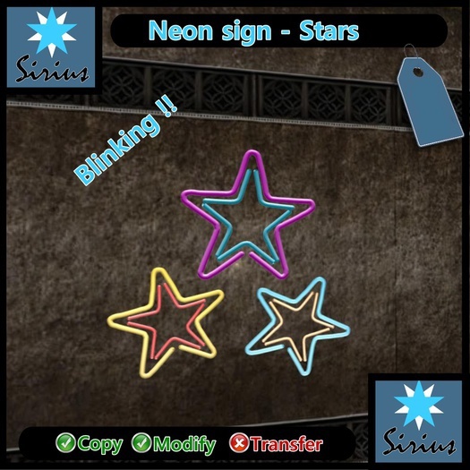 Sirius Neon Sign - Stars