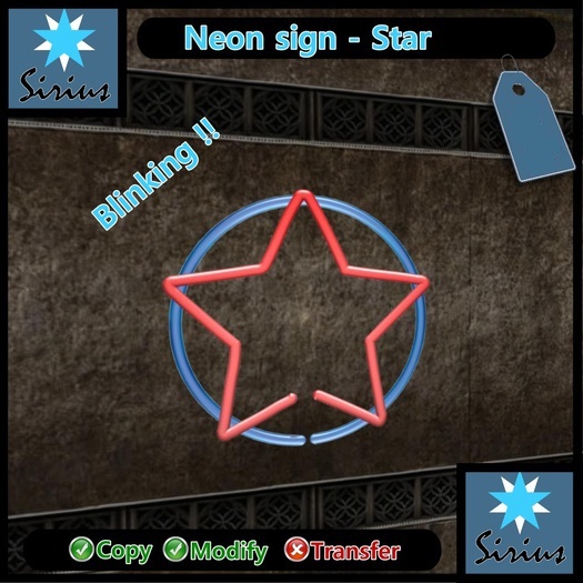 Sirius Neon Sign - Star