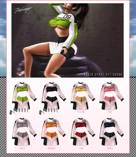 PINKRANGER. Racer Sport Set // Red (HG)