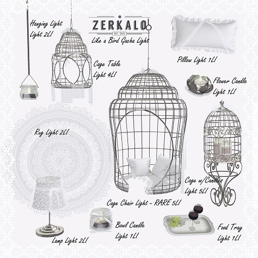 [ zerkalo ] Like a Bird - Cage Chair Light - RARE