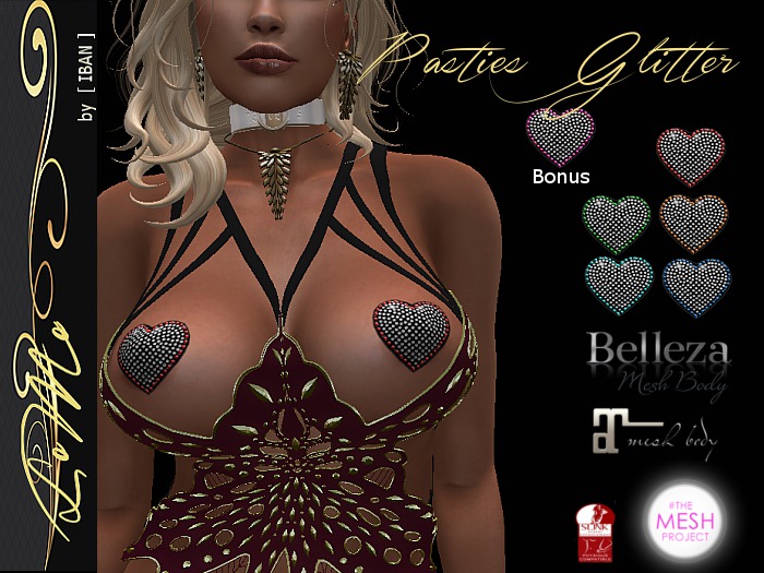 [ IBAN ] //079 MESH PASTIES GLITTER MAITREYA BELLEZA TMP