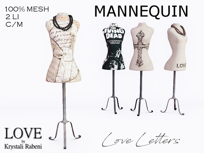 Second Life Marketplace LOVE MANNEQUIN LOVE LETTERS