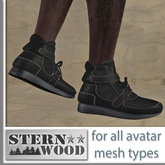 {JS} Mesh Sneakers - Black + White - 2 pair