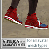 Mesh Sneakers "Sternwood" Red Stars