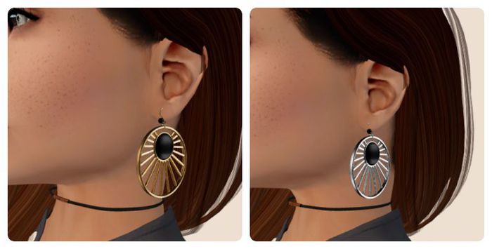 EARRINGS  N 9 GOLD / SILVER