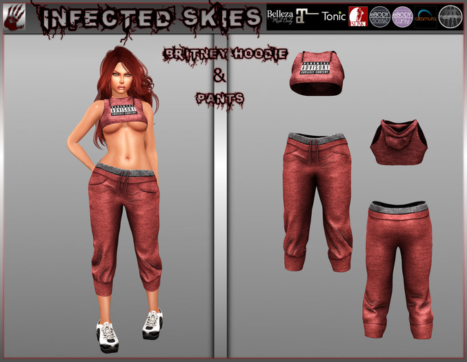 *IS* Britney Hoodie & Pants Red