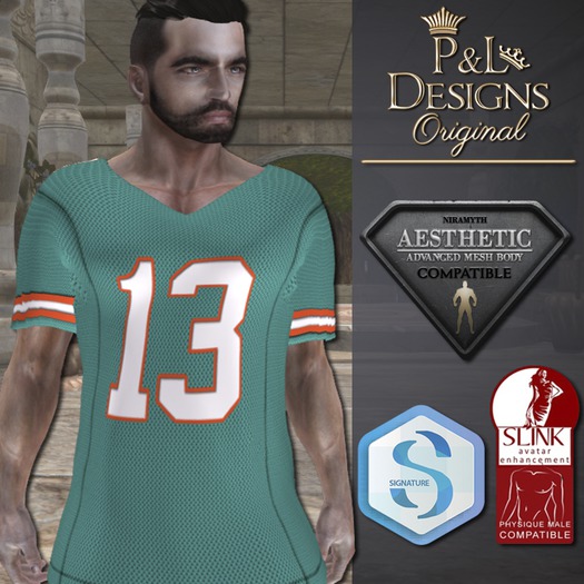 [P&L] - Football Jersey - Green and Orange
