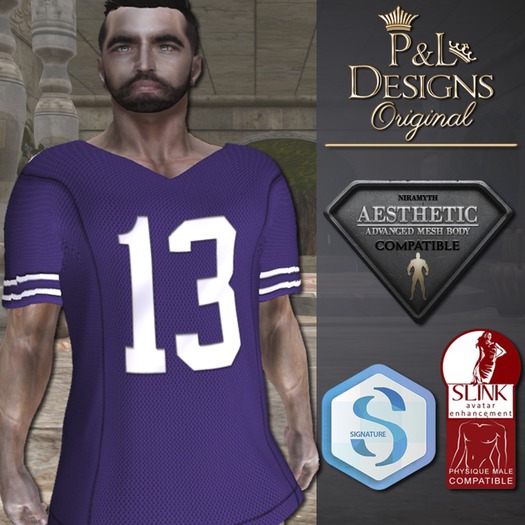 [P&L] - Football Jersey - Purple and White