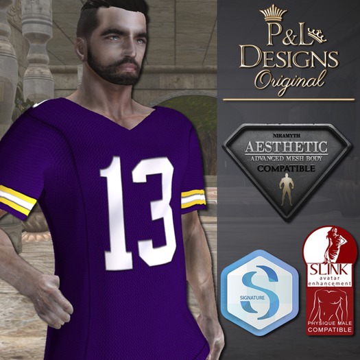 [P&L] - Football Jersey - Purple and Yellow