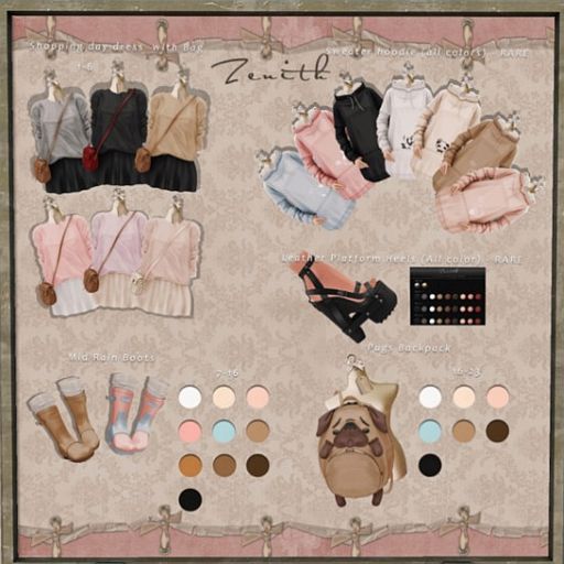 =Zenith=Pugs Backpack (White)