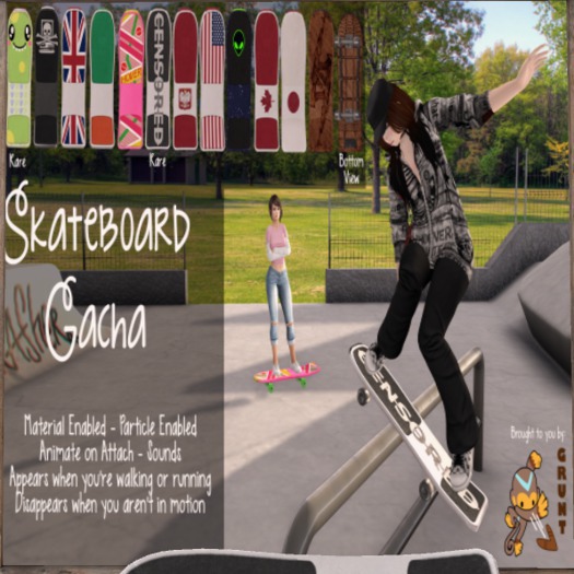 [Grunt] - Skateboard Baby Dino RARE