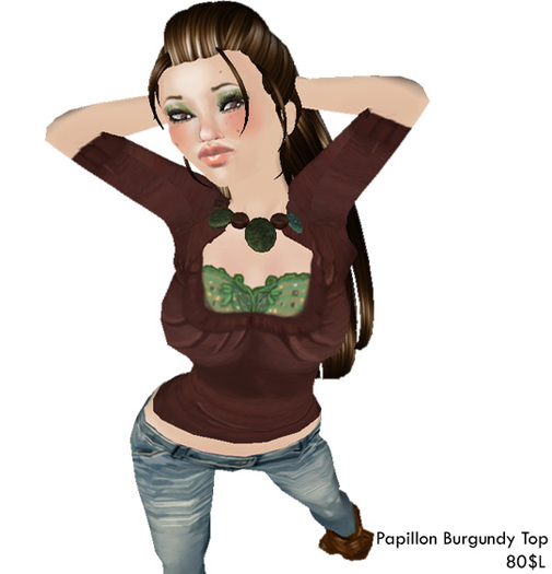 !BF! Papillon Burgundy Top