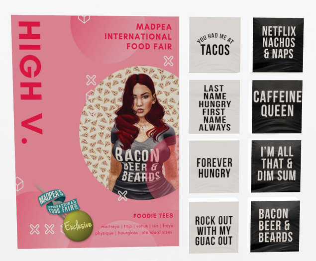 [high v.] foodie tees caffeine