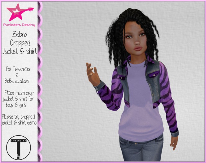 *PD* Zebra cropped jacket & shirt