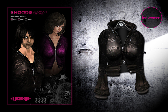 +grasp+/Hoodie/Brown+camo/Womens