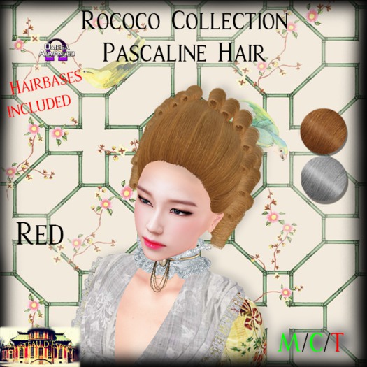 ~CdE~ Rococo Pascaline RED Wig