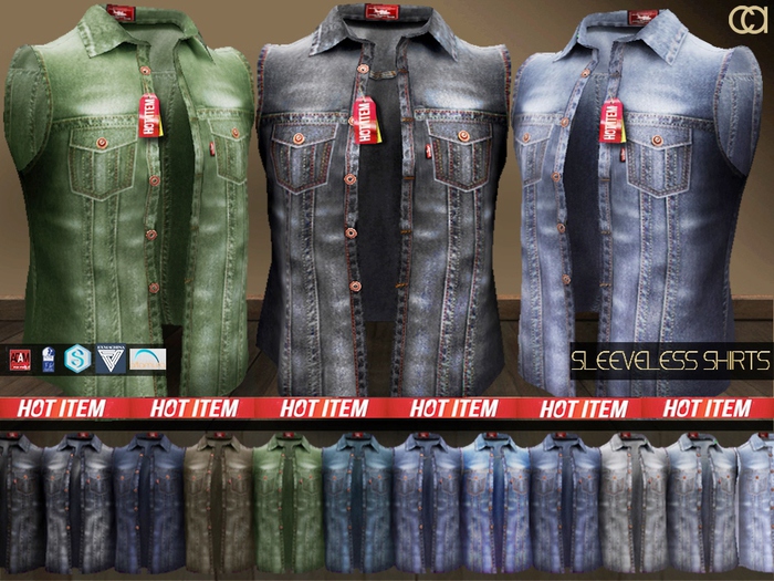 CA SIGNATURE SLINK ADAM VOGA SLEEVELESS SHIRT JEANS FAT PACK