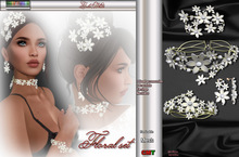 R.F. - Mesh Line - FLORAL wedding white JEWELS SET - box