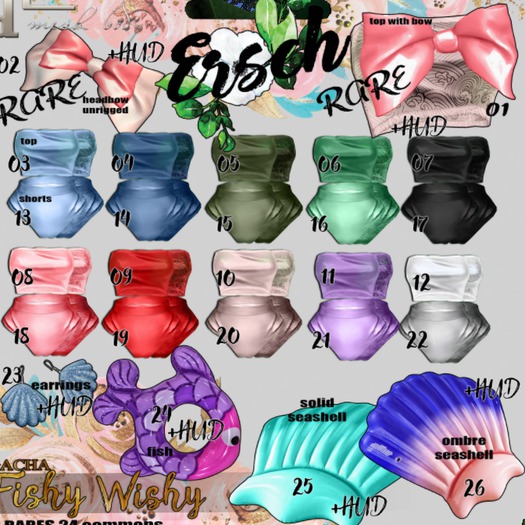 16.ERSCH - Fishy Wishy Gacha MAITREYA Shorts Green