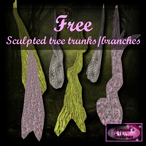 *Nimuel's Textures* Free sculpted tree parts and bark textures