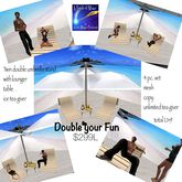Double your Fun-Beach Chair & umbrella set-crate
