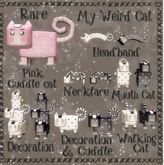 * My Weird Cat * Pink Cuddle Cat RARE