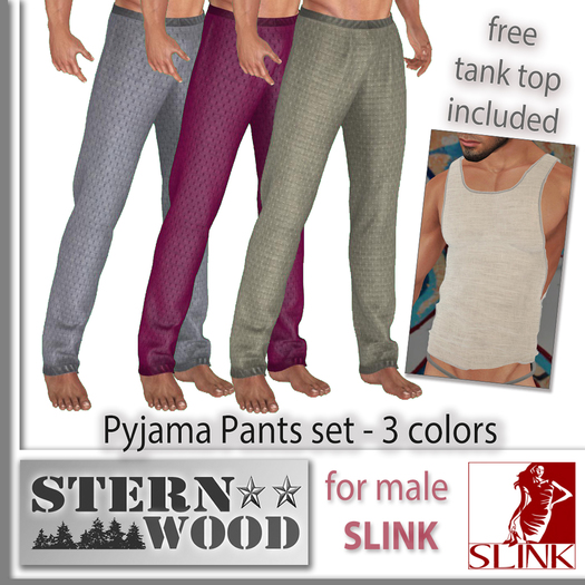 SLINK Pyjama Pants Set - 3 colors + Free Shirt