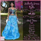 Butterfly Dress With Hud Ruffle