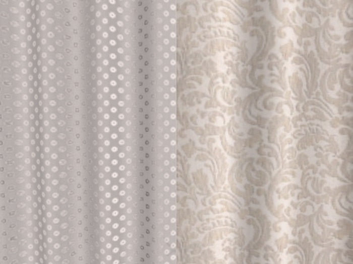 'Roy' Wide Curtain Drape-Sheer-Retractable - Natur