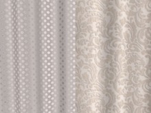 'Roy' Wide Curtain Drape-Sheer-Retractable - Natur