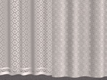 'Roy' Wide Curtain Drape-Sheer-Retractable - Grey