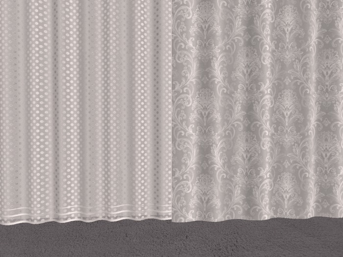 'Roy' Wide Curtain Drape-Sheer-Retractable -Silver